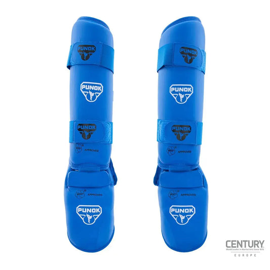 Karatebenskydd WKF-märkning certifiering detalj