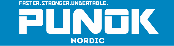 punok karatelogga vit text